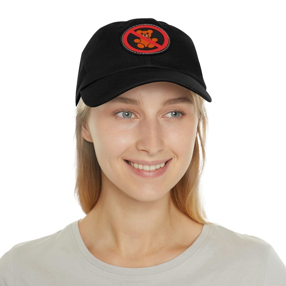 Dad Hat with Leather Patch (Round) - Image 4